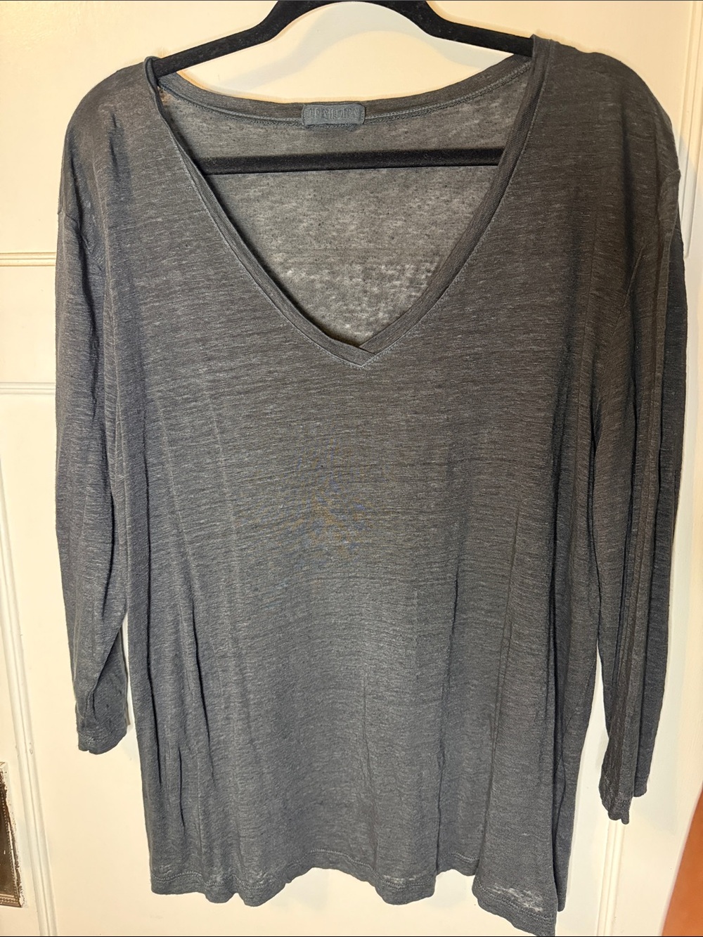 CP Shades Lightweight V-Neck Long Sleeve Top - Gray